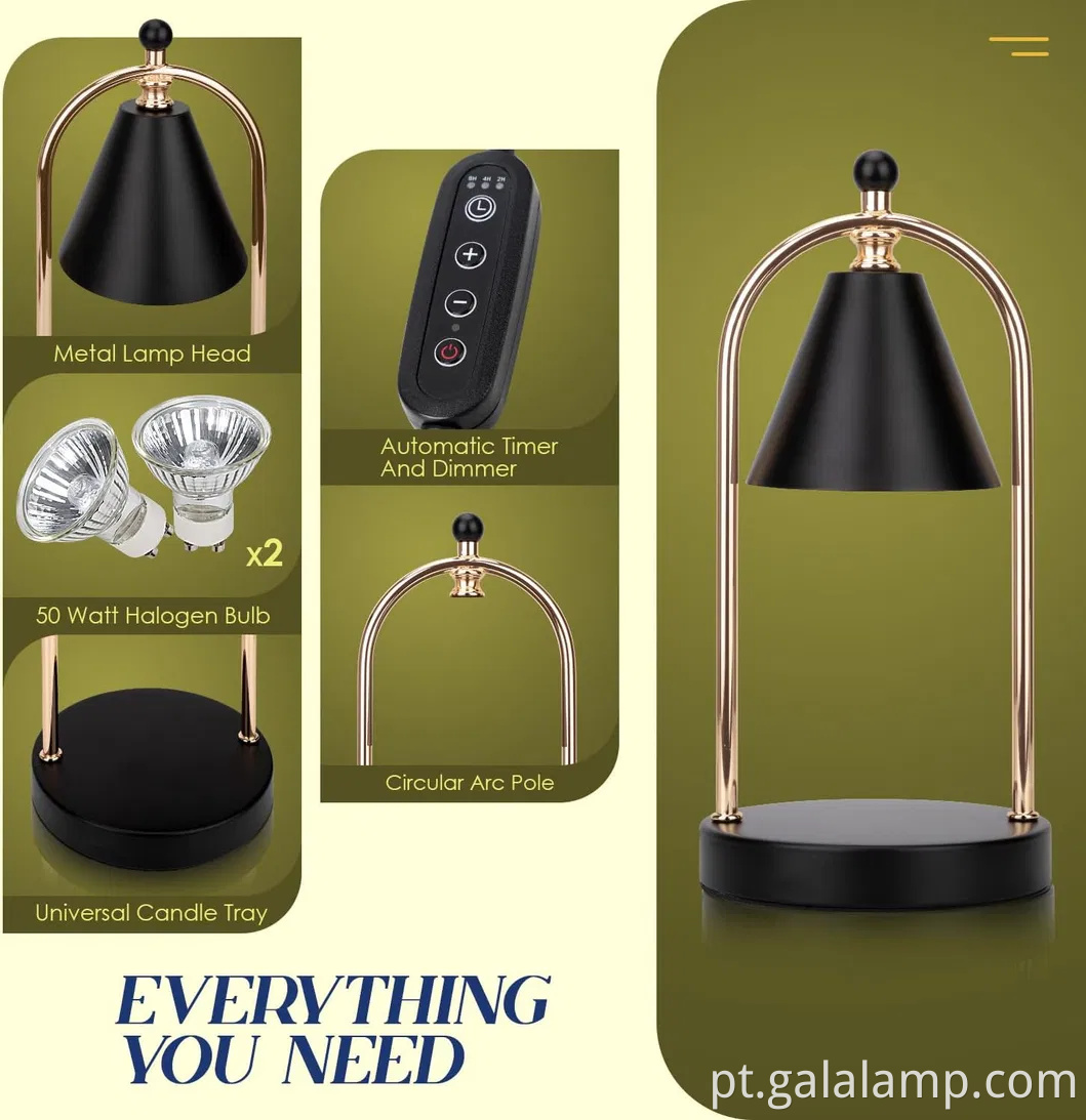 Lâmpada de vela elegante e diminuída para um ambiente aconchegante do quarto